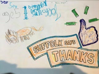 Long Melford Primary School "thank you" poster
